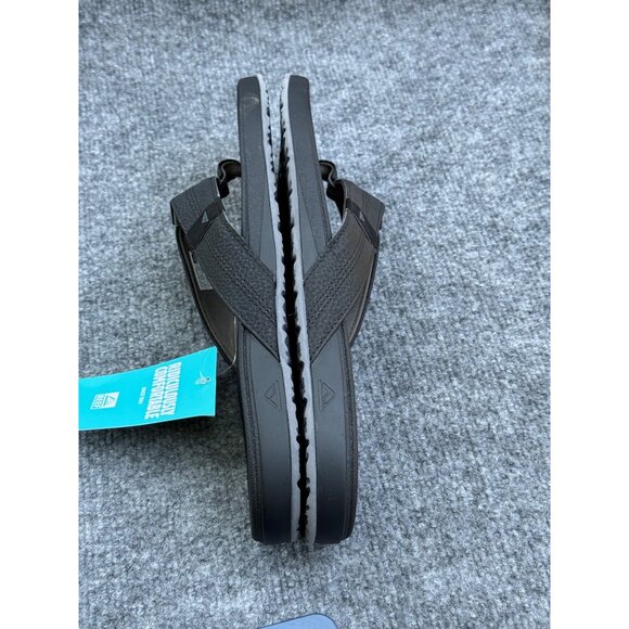 Reef Mens Flip Flops Size 11 Black  Cushion Phantom Synthetic Upper & Outsole - Picture 7 of 16